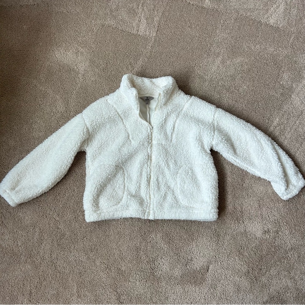 Runway Cozy White Fleece Jacket